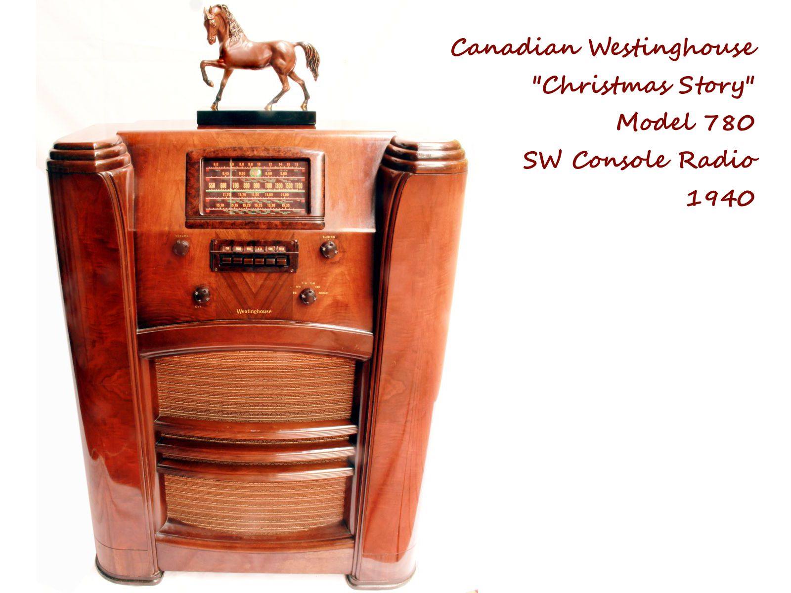 Artisan Handcrafted Original Vintage Wood 1940 Westinghouse