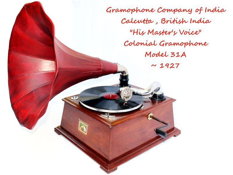 HIS MASTER'S VOICE GRAMMOPHON HMV GRAMOPHONE VICTOR HORN ELBOW REPRODUCTION 